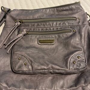 Stone Mountain Accessories Metallic Gray Crossbody Bag